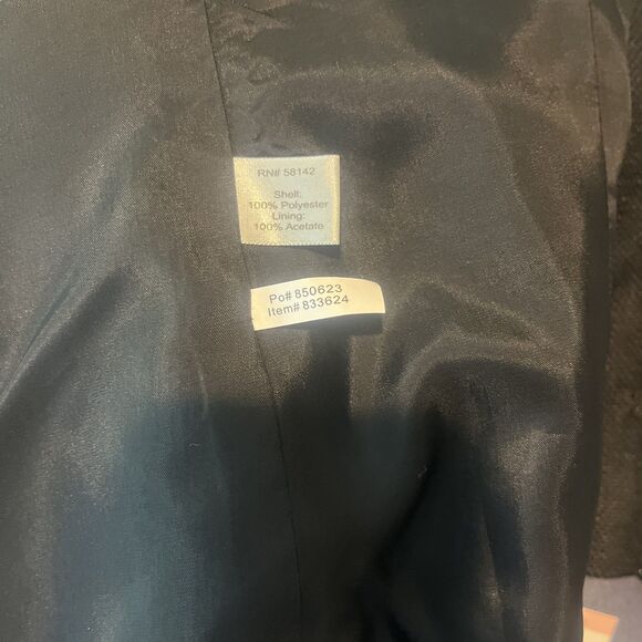 Muse For Boston Proper Beaded Fitted Black Career Blazer NWOT  **Flawed Size 10 - Picture 7 of 8